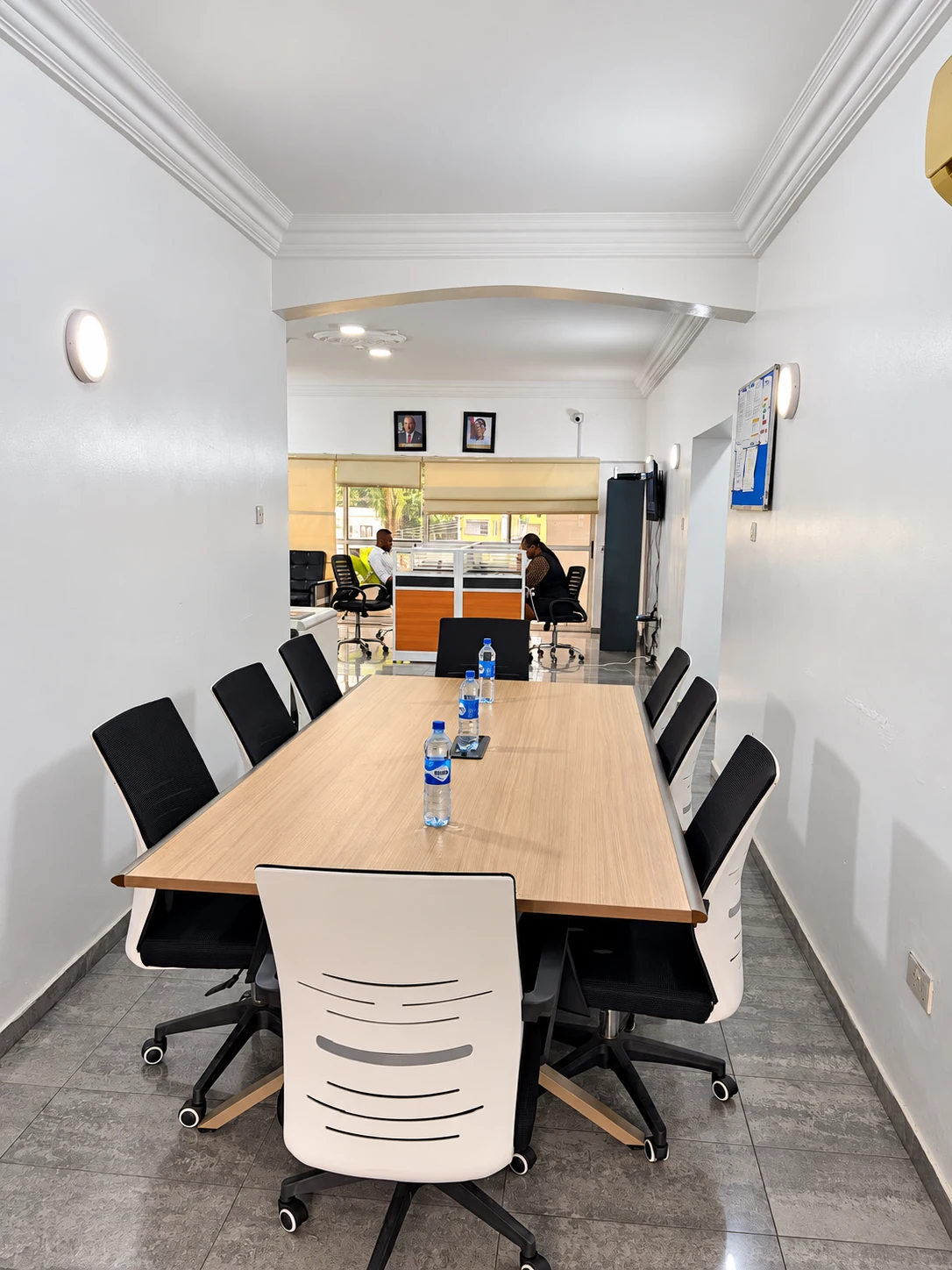 Meeting table and office workstations